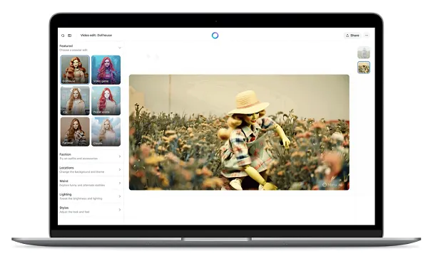 Meta AI Video Restyling